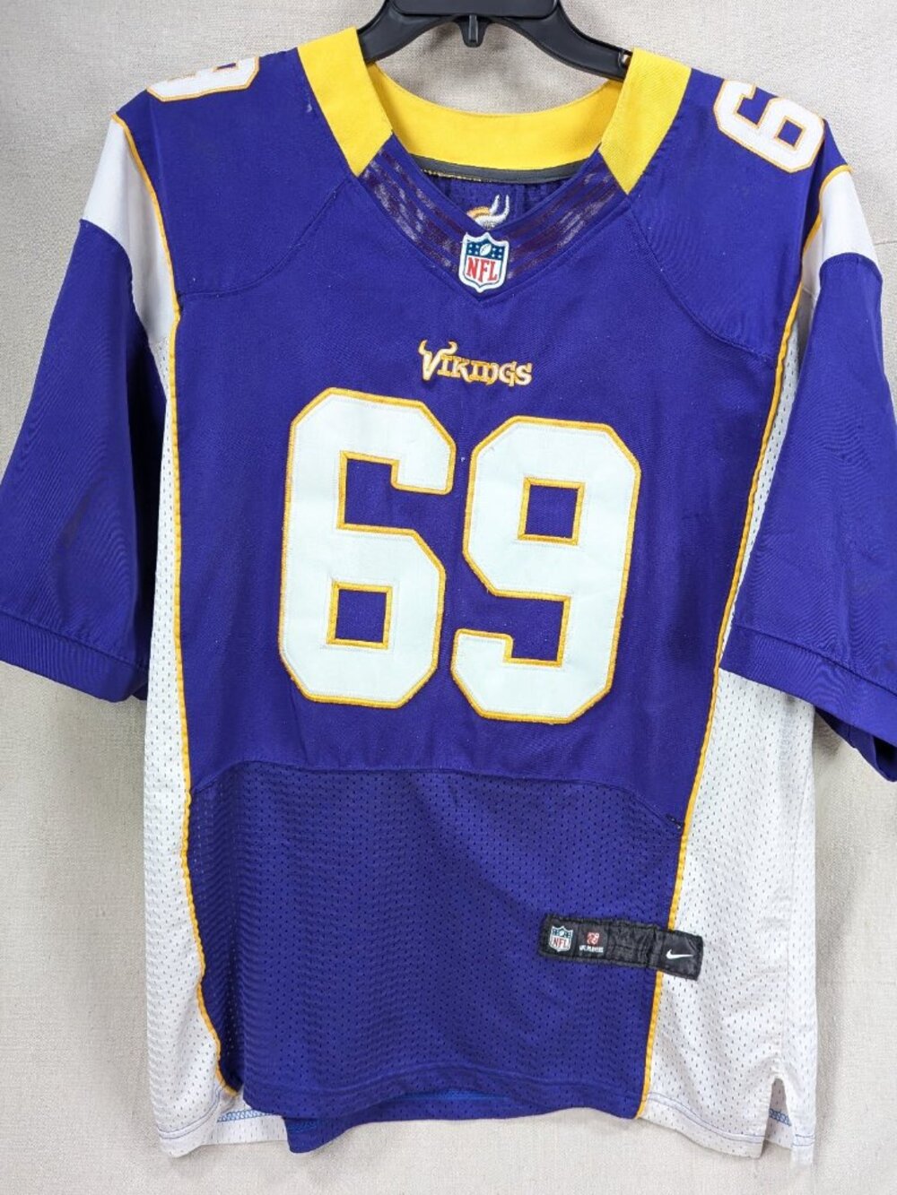 Nike Minnesota Vikings NFL Jersey Jared Allen #69 Size 44 Large On-Field Auth...